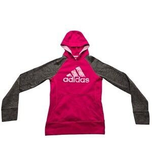Adidas Ultimate Hoodie‎ Athletic Pink Gray Youth L/G 14